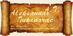 Aleksandar Tupenarac vizit kartica